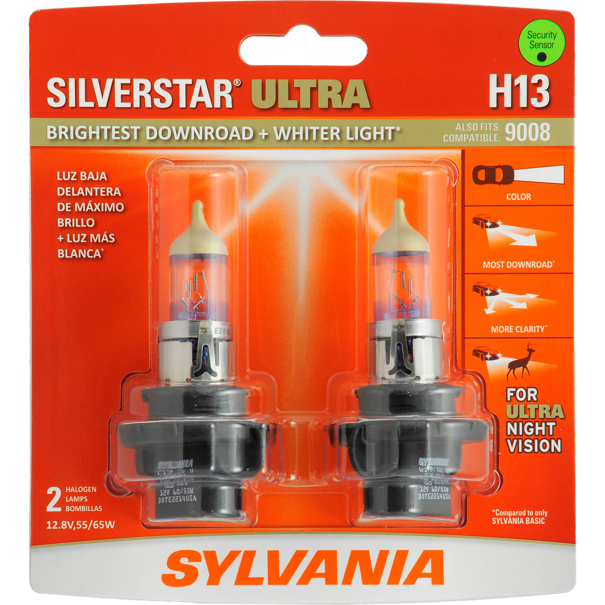 Sylvania H13 Silverstar Ultra Headlight Contains 2 Bulbs Walmart in proportions 2000 X 2000