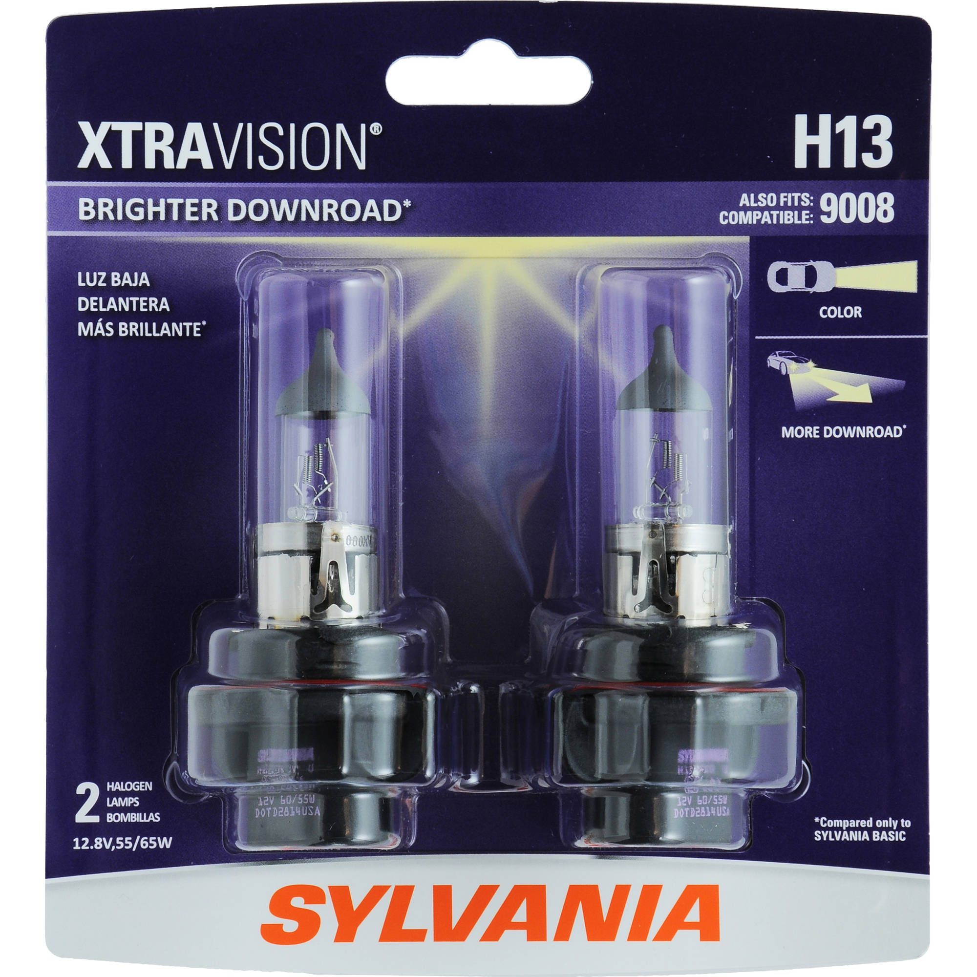 Sylvania H13 Xtravision Headlight Contains 2 Bulbs Walmart with proportions 2000 X 2000