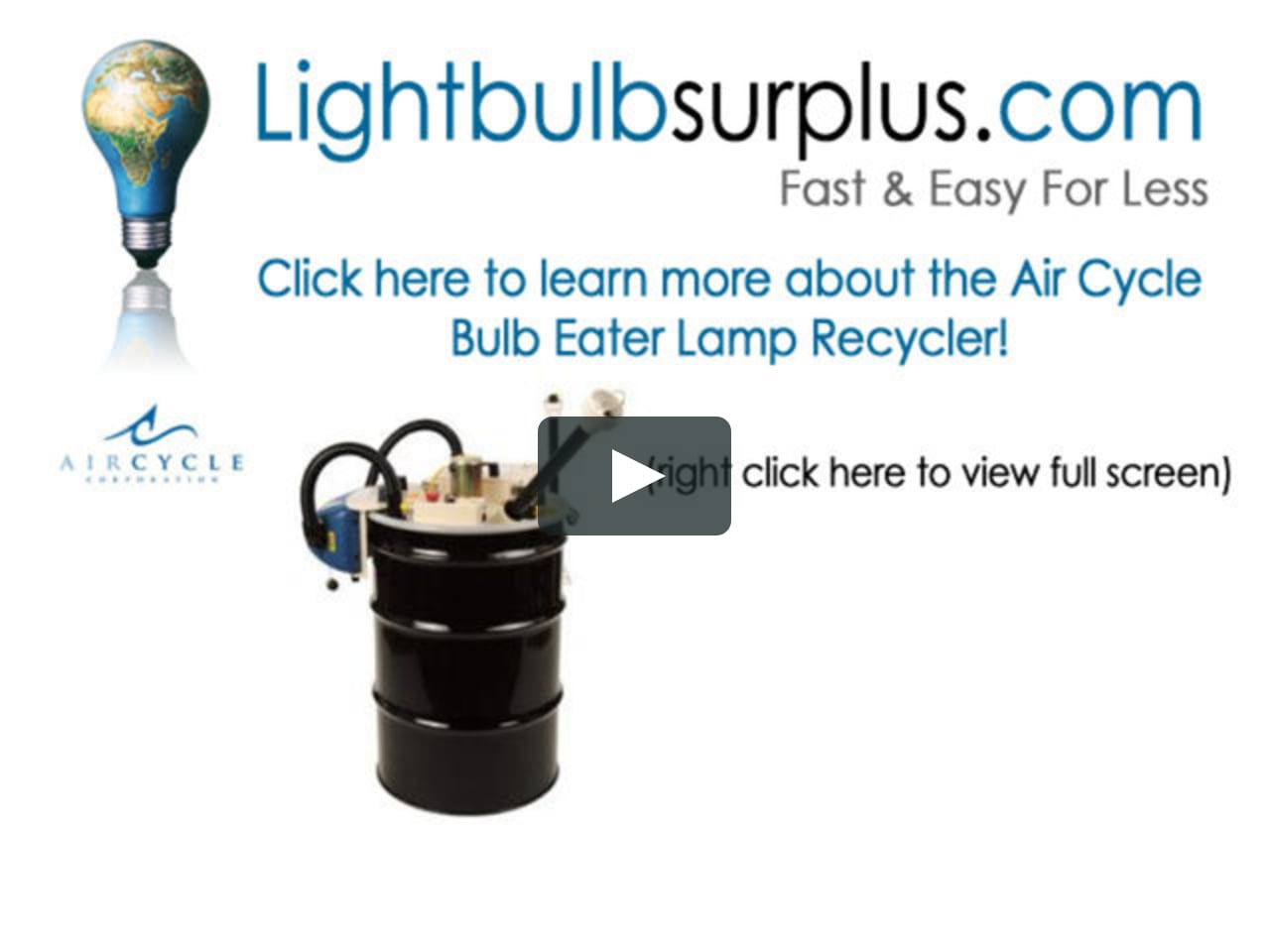 The Bulb Eater Air Cycle Fluorescent Tube Crusher On Vimeo intended for sizing 1280 X 960