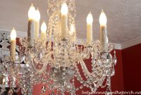 Transform An Ordinary Chandelier With Resin Candle Covers And Silk within sizing 3696 X 2448