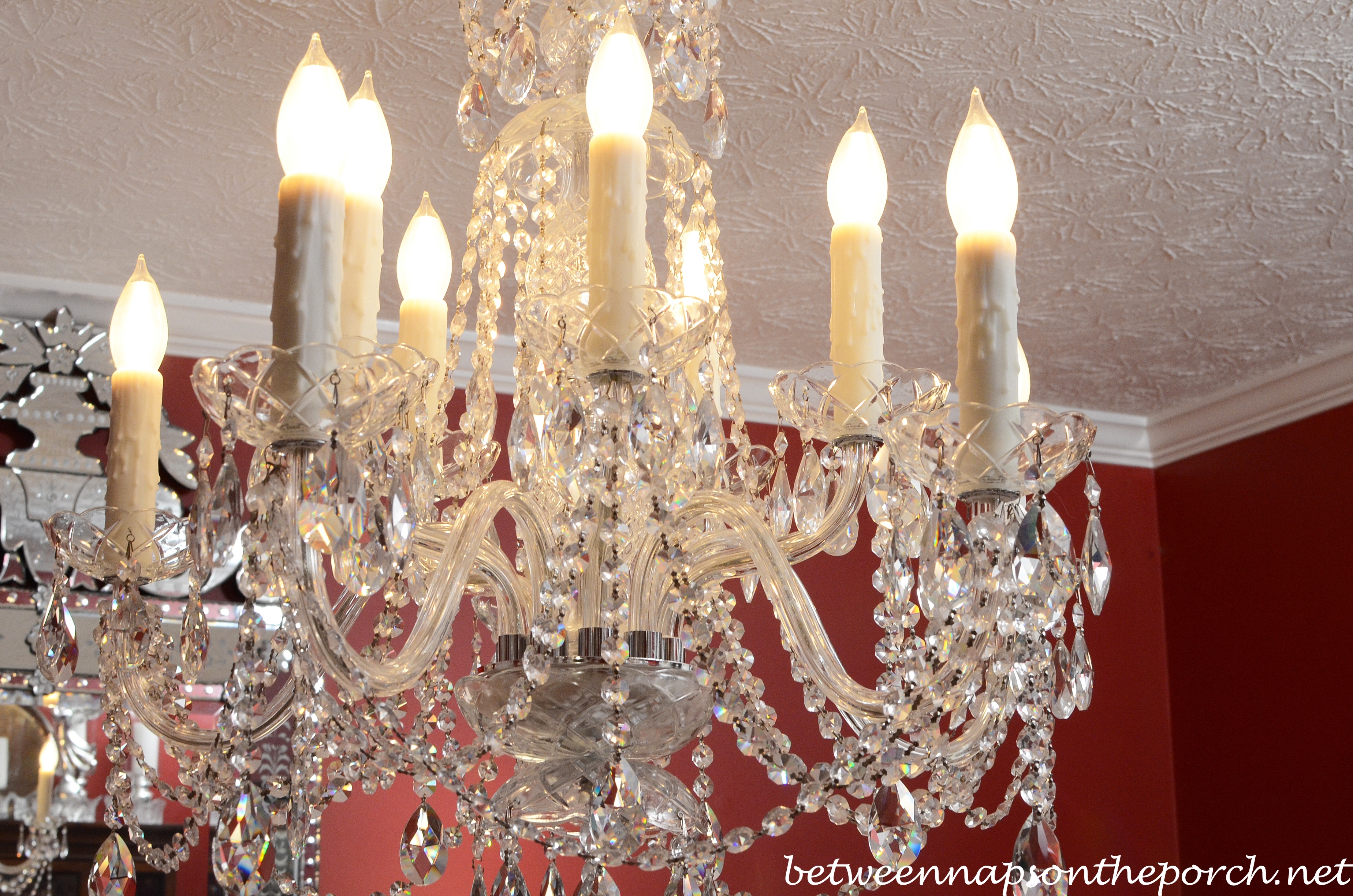 Transform An Ordinary Chandelier With Resin Candle Covers And Silk within sizing 3696 X 2448