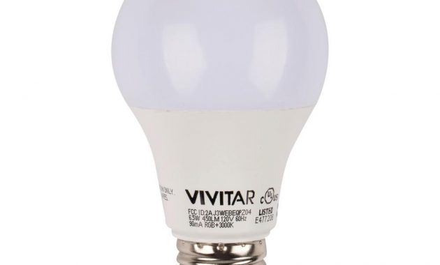 Vivitar 40w Equivalent 450 Lumen A19 Wi Fi Smart Multi Colored Led pertaining to measurements 1000 X 1000