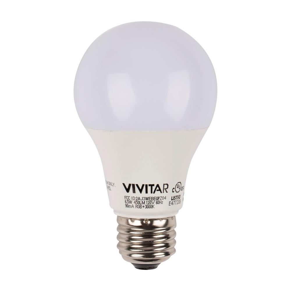 Vivitar 40w Equivalent 450 Lumen A19 Wi Fi Smart Multi Colored Led pertaining to measurements 1000 X 1000