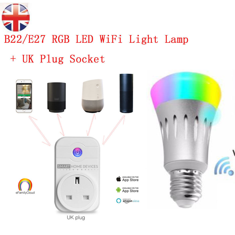 Wifi Smart App Remote Control Light Bulb B22e27 Plug Socket For intended for measurements 1000 X 1000