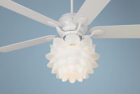 52 Casa Optima Flower Light Kit White Ceiling Fan Lampsplus intended for dimensions 2000 X 2000