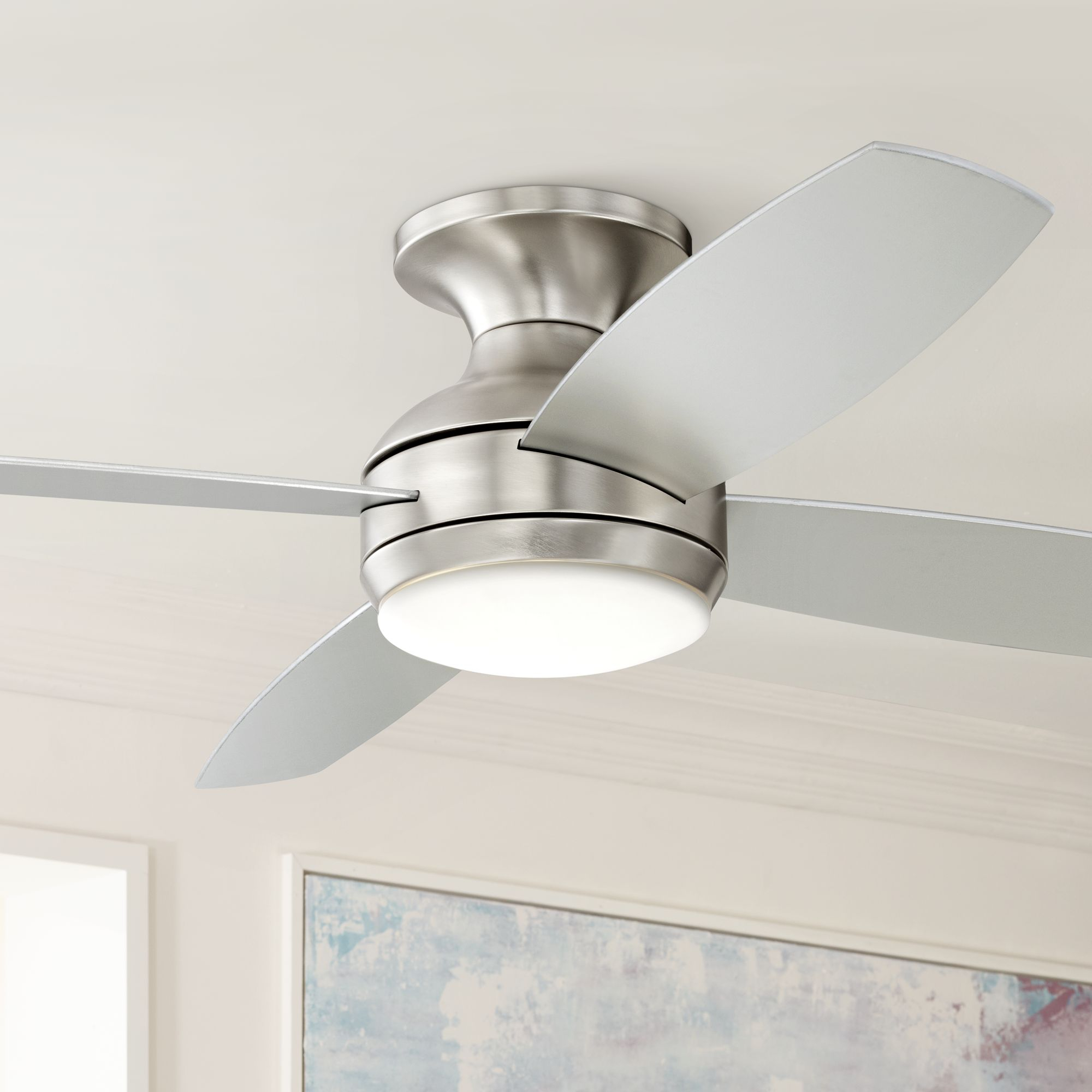 52 Casa Vieja Modern Hugger Ceiling Fan With Light Led Dimmable for size 2000 X 2000