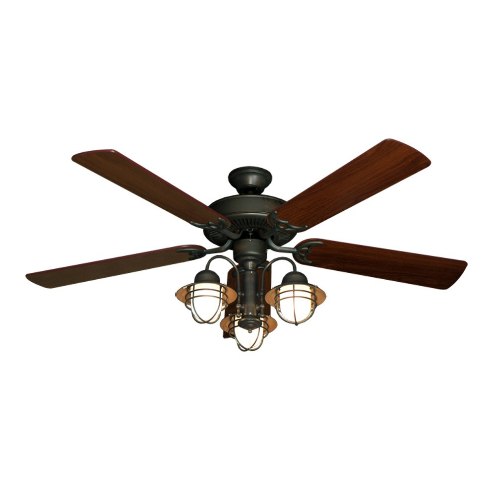52 Nautical Ceiling Fan With Light Oil Rubbed Bronze Unique Styling in size 1000 X 1000