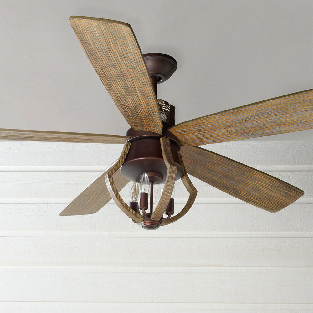 56 Farmhouse Rustic Industrial Wine Barrel Stave Ceiling Fan Light with dimensions 1000 X 1000