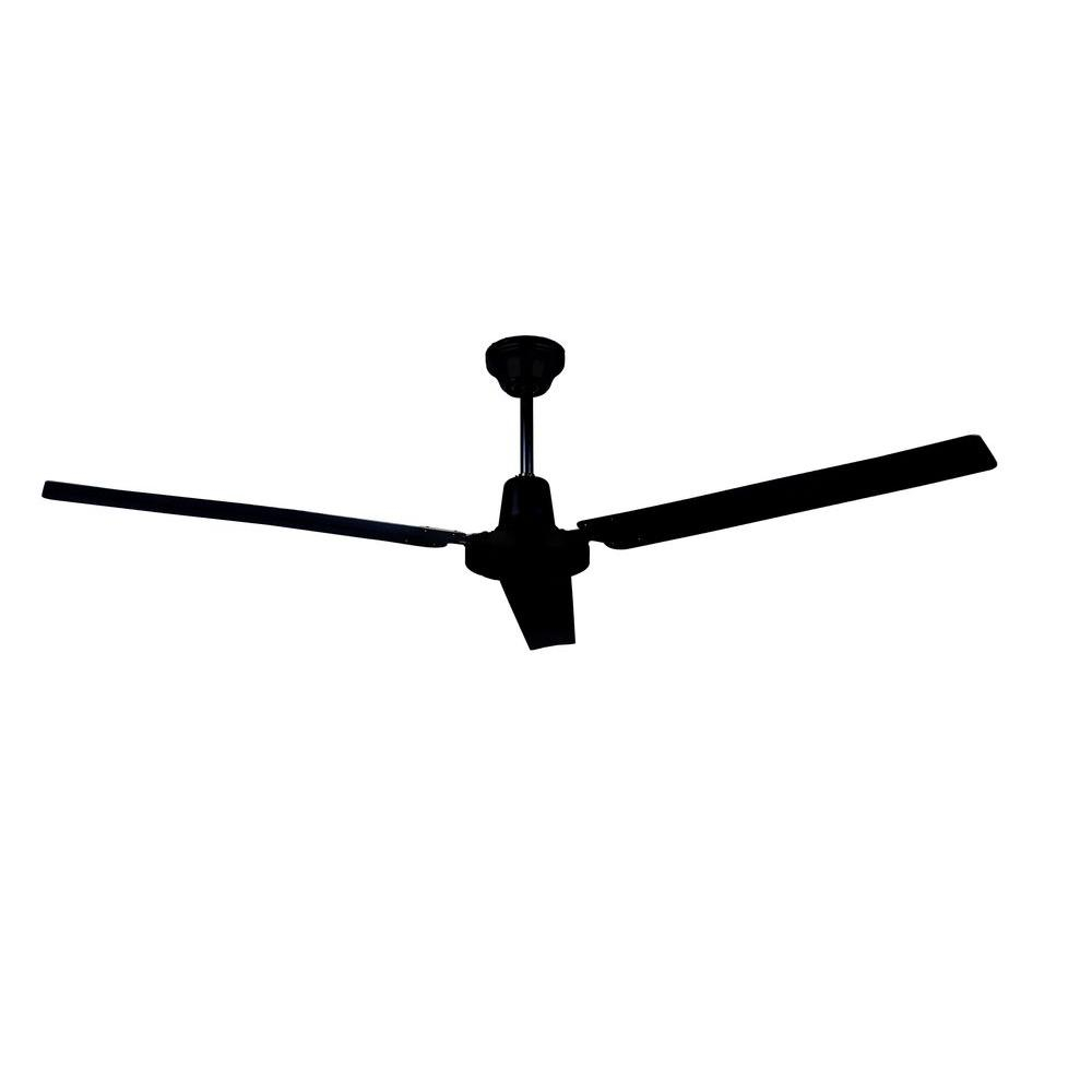 56 In Black Industrial Ceiling Fan With 3 Blades Cp56bk The Home throughout measurements 1000 X 1000