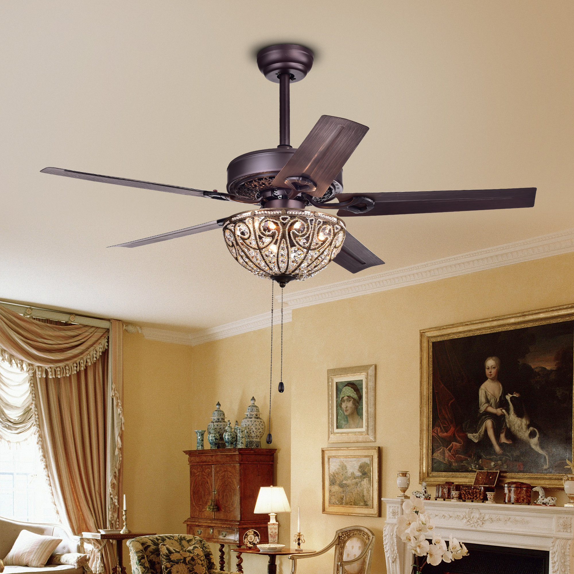 Astoria Grand 48 5 Blade Ceiling Fan Light Kit Included Reviews with regard to size 2000 X 2000