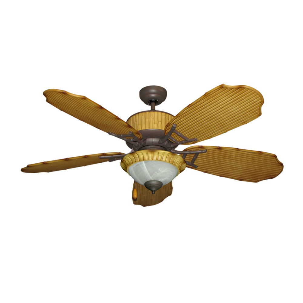 Bamboo Ceiling Fan With Light Damp Location Outdoor Use Gulf with regard to dimensions 1000 X 1000