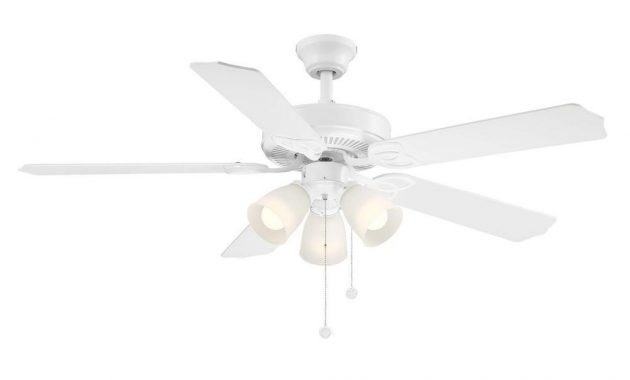 Brookhurst 52 In Led Indoor White Ceiling Fan With Light Kit Yg268 pertaining to measurements 1000 X 1000