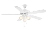 Brookhurst 52 In Led Indoor White Ceiling Fan With Light Kit Yg268 throughout dimensions 1000 X 1000