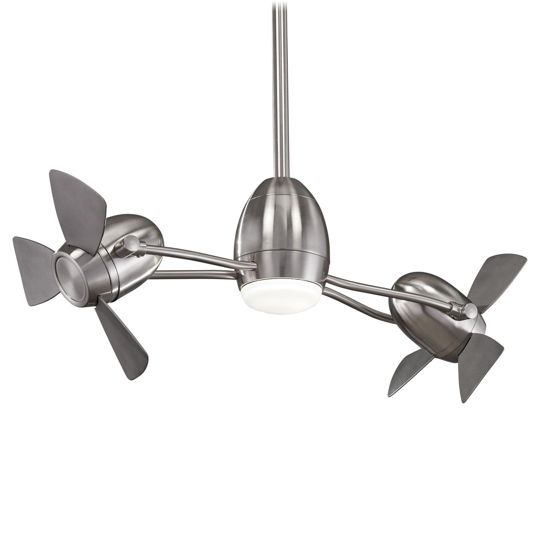 Cage Free Gyro Ceiling Fan With Light Minka Aire F304l Bnsl pertaining to size 1800 X 1800