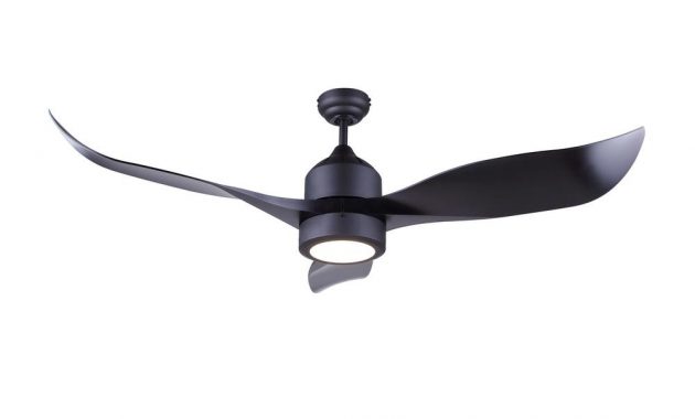 Canarm Aria 52 In Led Indoor Black Downrod Mount Ceiling Fan With regarding measurements 1000 X 1000