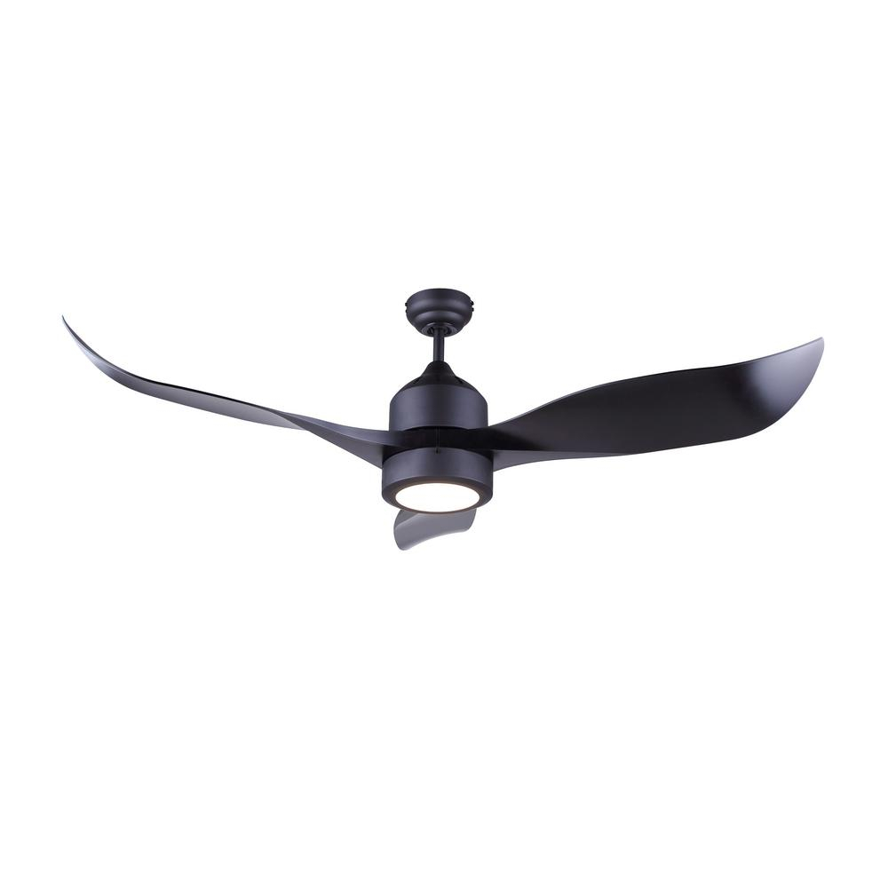 Canarm Aria 52 In Led Indoor Black Downrod Mount Ceiling Fan With regarding measurements 1000 X 1000