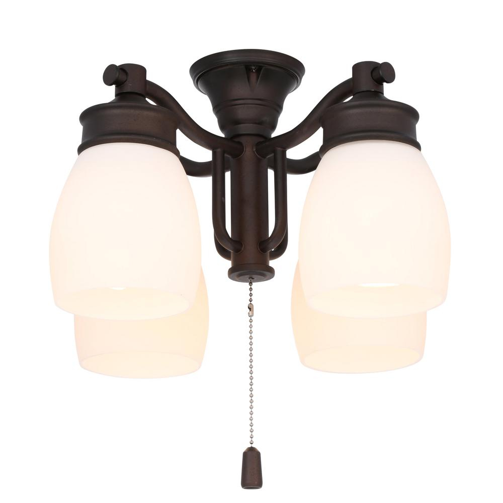 Casablanca 4 Light Maiden Bronze Ceiling Fan Fixture With Cased pertaining to size 1000 X 1000