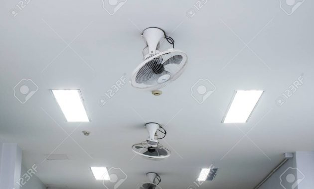 Ceiling Fan On White Office Ceiling Stock Photo Picture And Royalty with regard to measurements 1300 X 976