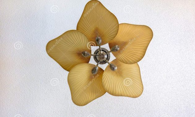 Ceiling Fan With Leaf Shaped Blades Stock Image Image Of Household regarding sizing 1600 X 1156