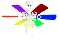 Ceiling Fan With Light Kit Rainbow Colored Multi Color Blades Remote with measurements 1000 X 1000