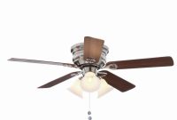 Clarkston 44 In Indoor Brushed Nickel Ceiling Fan With Light Kit inside size 1000 X 1000