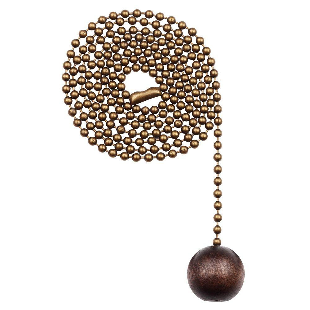 Commercial Electric 36 In Walnut And Antique Brass Wooden Ball Pull for dimensions 1000 X 1000