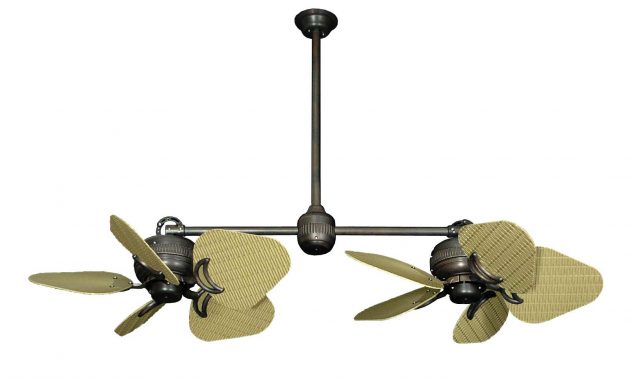 Dans Fan City Miami Twin Star Ii Double Ceiling Fan Abs Wickerleaf intended for proportions 1600 X 1040