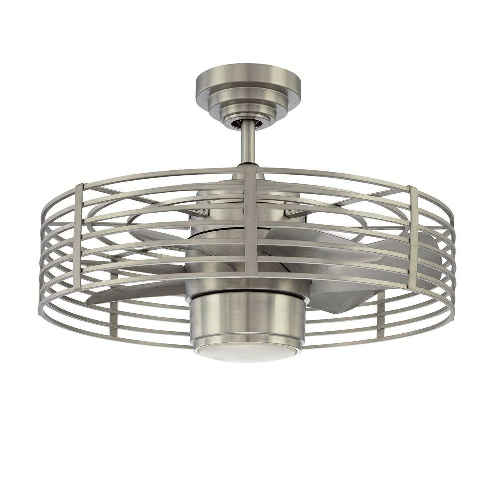 Designers Choice Collection Enclave 23 In Satin Nickel Ceiling Fan with measurements 1000 X 1000