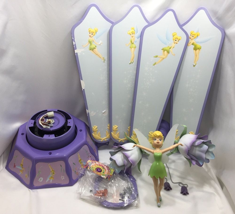 Disney Fairies Tinkerbell Ceiling Fan Discontinued Model 42 Purple for dimensions 1000 X 910