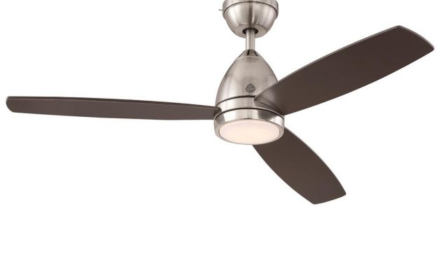 Ge Savanna 52 In Led Indoor Brushed Nickel Ceiling Fan With Skyplug within dimensions 1000 X 1000