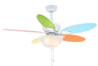 Girls Fun Pastel Colors 44 In White Flowers Ceiling Fan W Frosted for size 1000 X 1000