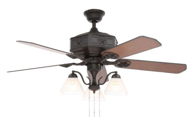 Hampton Bay Al875 Bk Lonestar Ii Indoor Natural Iron Ceiling Fan inside sizing 1000 X 1000