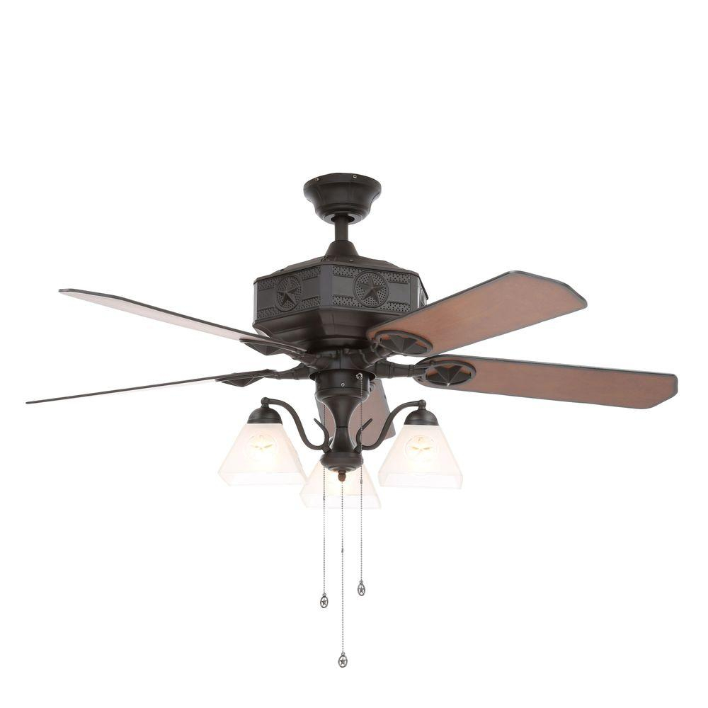 Hampton Bay Al875 Bk Lonestar Ii Indoor Natural Iron Ceiling Fan inside sizing 1000 X 1000