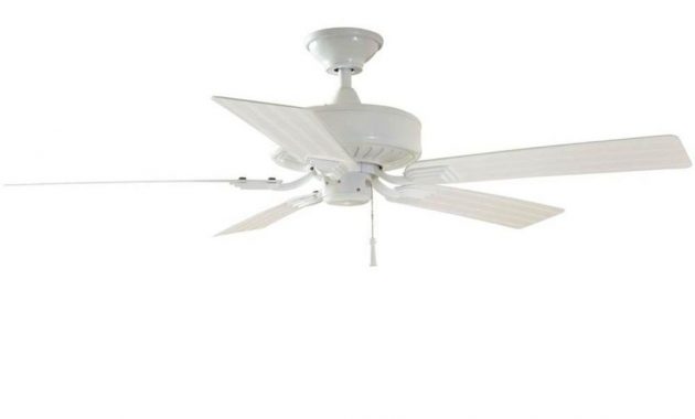 Hampton Bay Barrow Island 52 In Indooroutdoor White Ceiling Fan within proportions 1000 X 1000