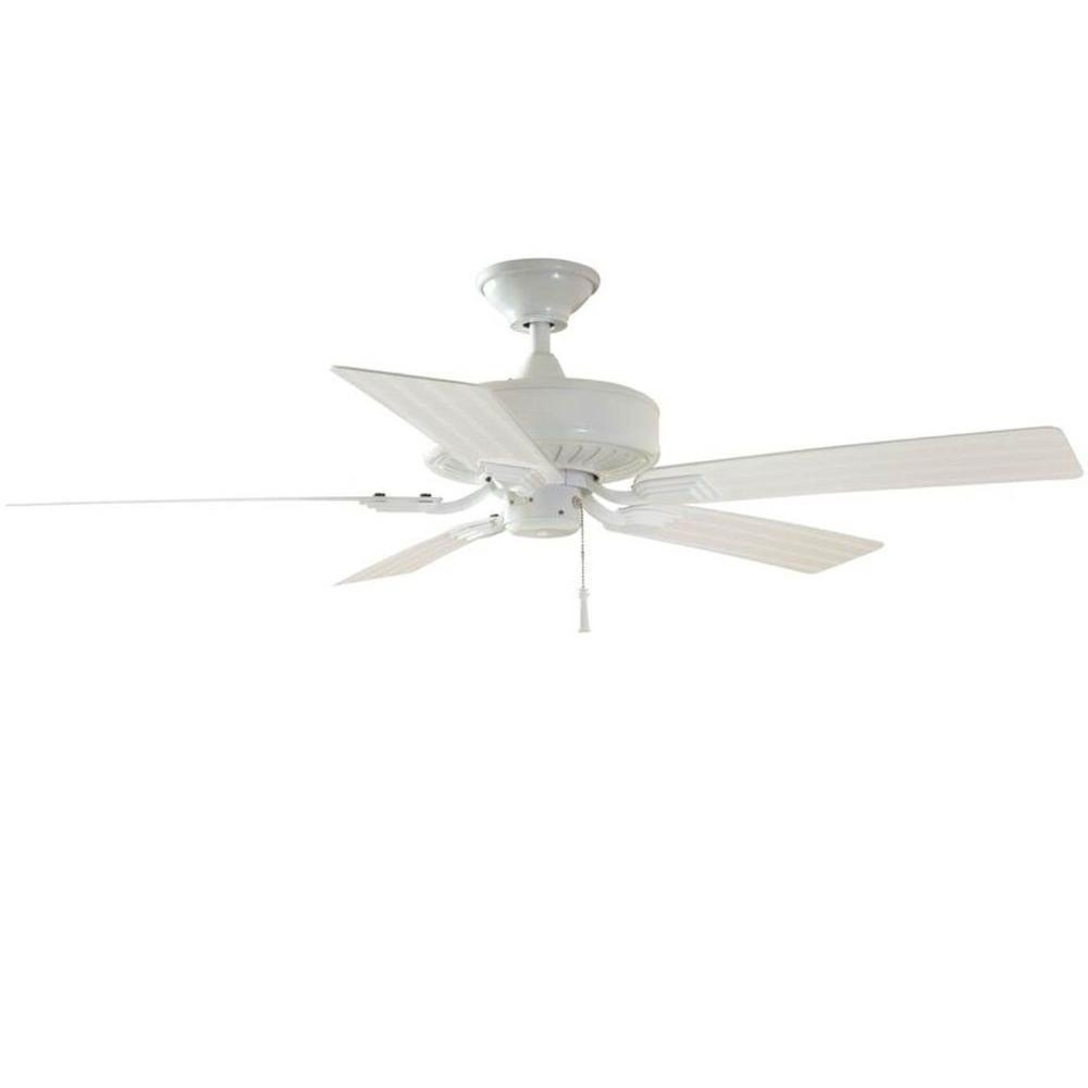 Hampton Bay Barrow Island 52 In Indooroutdoor White Ceiling Fan within proportions 1000 X 1000