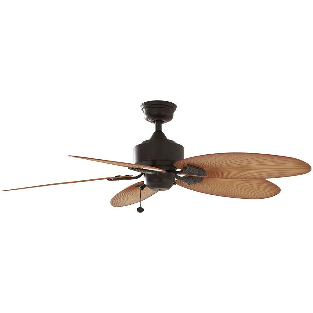 Hampton Bay Lillycrest 52 In Indooroutdoor Aged Bronze Ceiling Fan within size 1000 X 1000