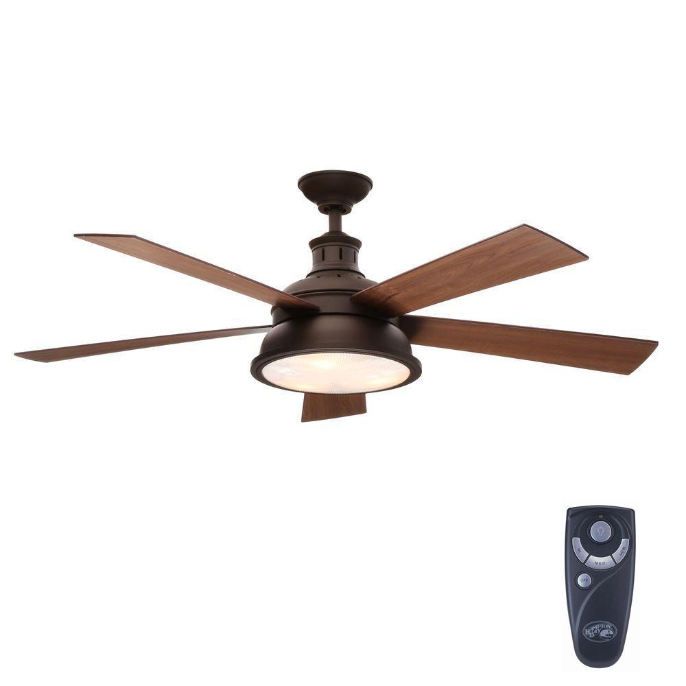 Hampton Bay Marlton 52 In Indoor Oil Rubbed Bronze Ceiling Fan With for size 1000 X 1000