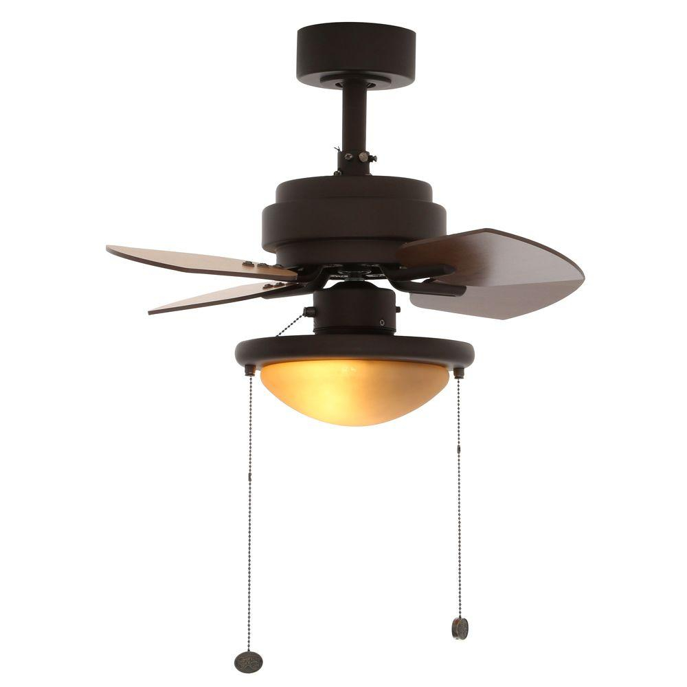 Hampton Bay Metarie 24 In Indoor Oil Rubbed Bronze Ceiling Fan With with sizing 1000 X 1000