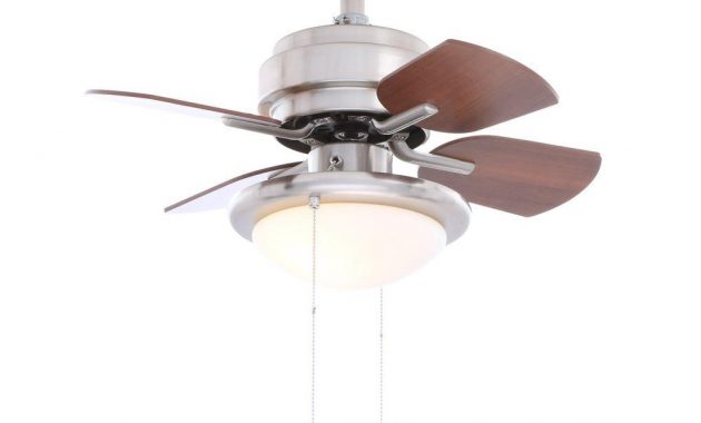 Hampton Bay Metarie 24 In Indoor White Ceiling Fan With Light Kit intended for dimensions 1000 X 1000