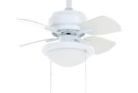 Hampton Bay Metarie 24 In Indoor White Ceiling Fan With Light Kit intended for sizing 1000 X 1000