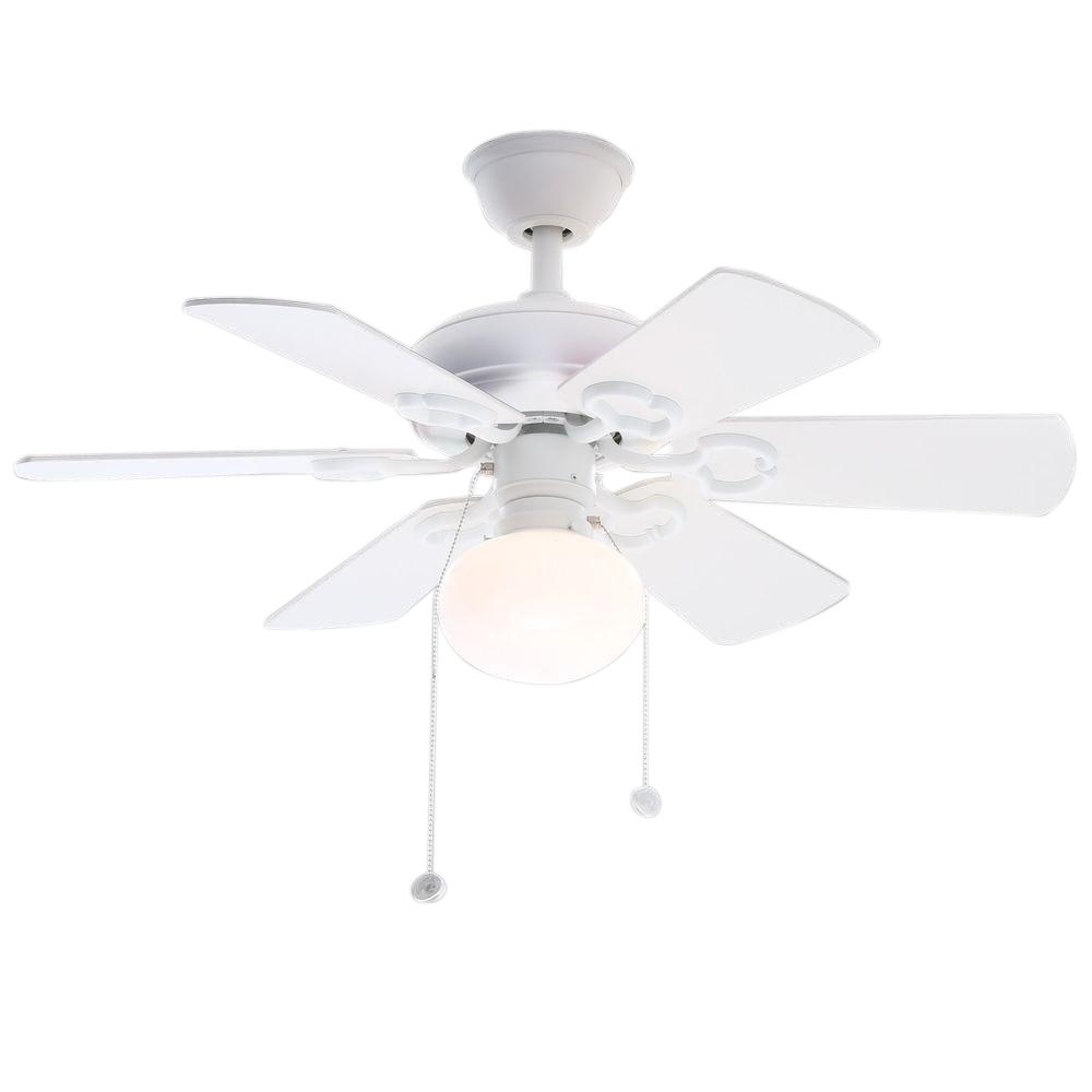 Hampton Bay Minuet Iii 36 In Indoor White Ceiling Fan With Light pertaining to measurements 1000 X 1000