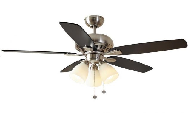 Hampton Bay Rockport 52 In Led Brushed Nickel Ceiling Fan With throughout measurements 1000 X 1000