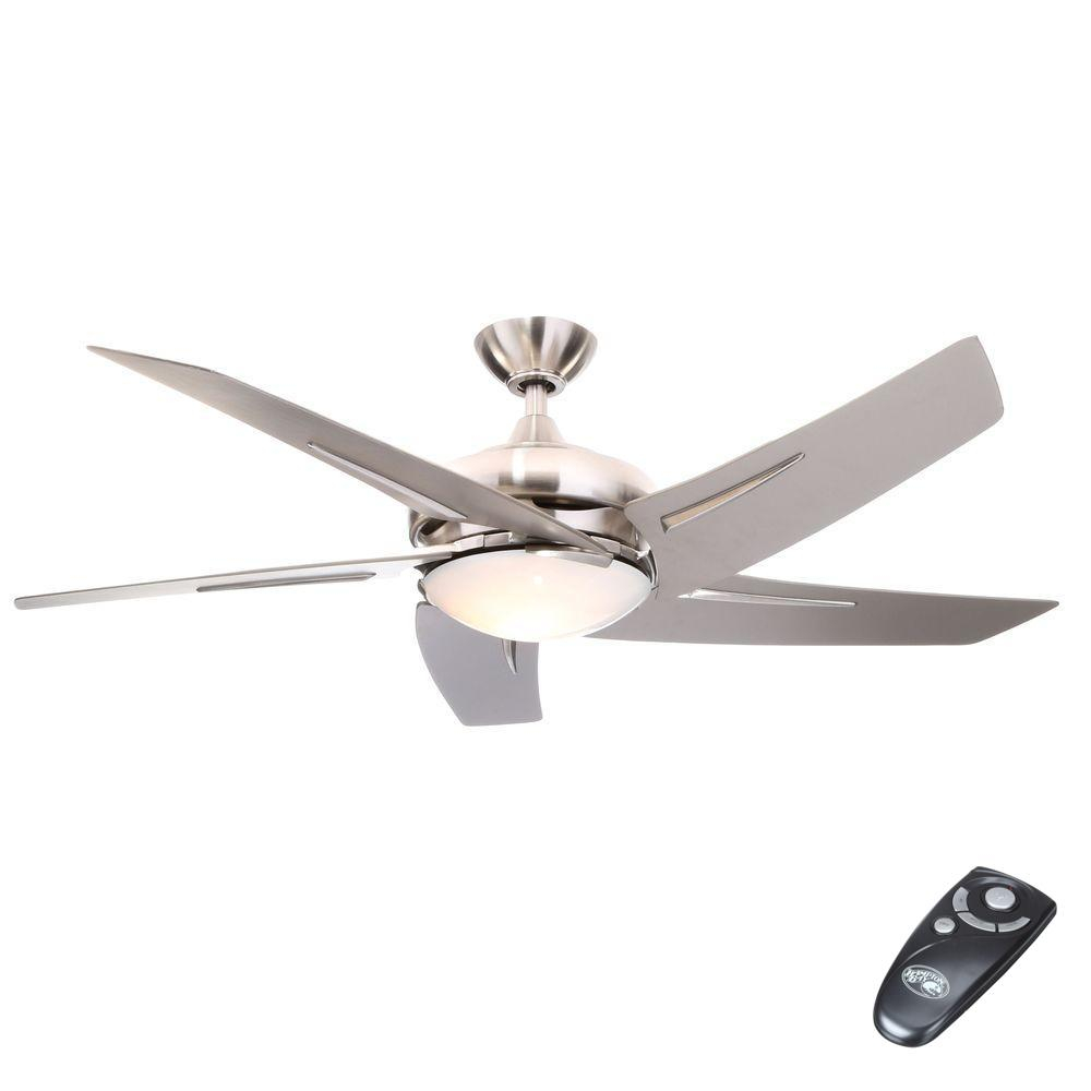 Hampton Bay Sidewinder 54 In Indoor Brushed Nickel Ceiling Fan With in measurements 1000 X 1000