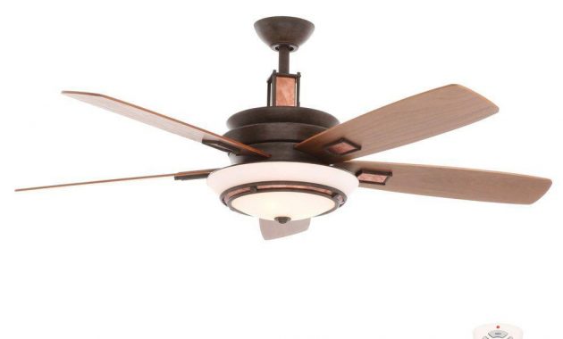 Hampton Bay Sullivan 54 In Indoor Iron Oxidecopper Plated Ceiling pertaining to sizing 1000 X 1000