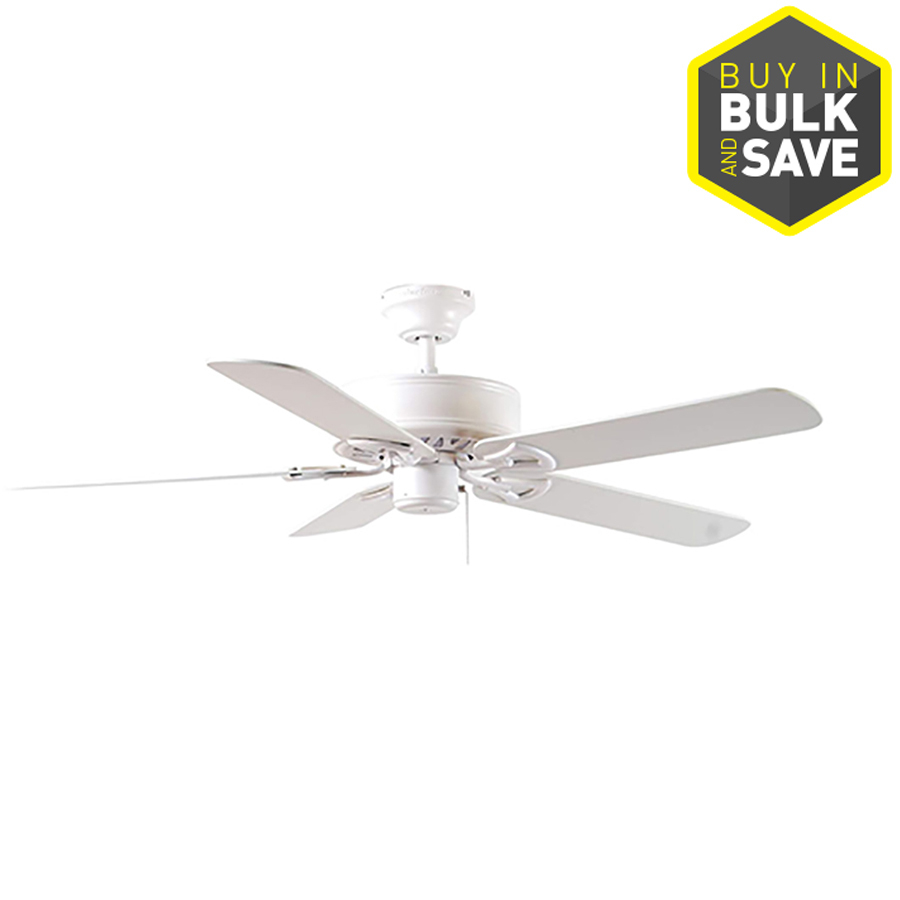 Harbor Breeze Classic 52 In White Indoor Ceiling Fan 5 Blade At throughout measurements 900 X 900