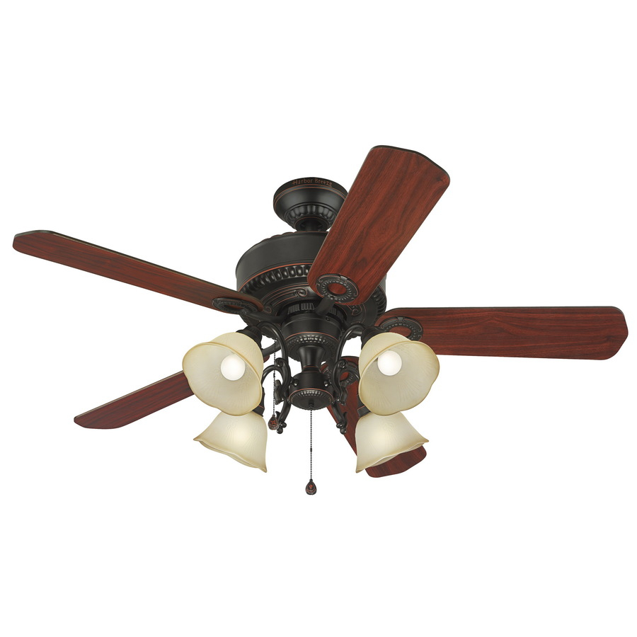 Harbor Breeze Edenton 52 In Aged Bronze Indoor Ceiling Fan With regarding proportions 900 X 900