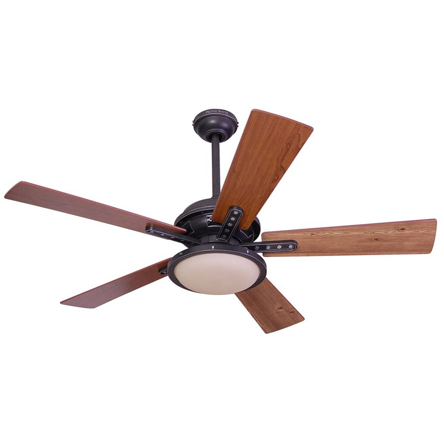 Harbor Breeze Lake Cypress 52 In Black Iron Indoor Ceiling Fan With within sizing 900 X 900