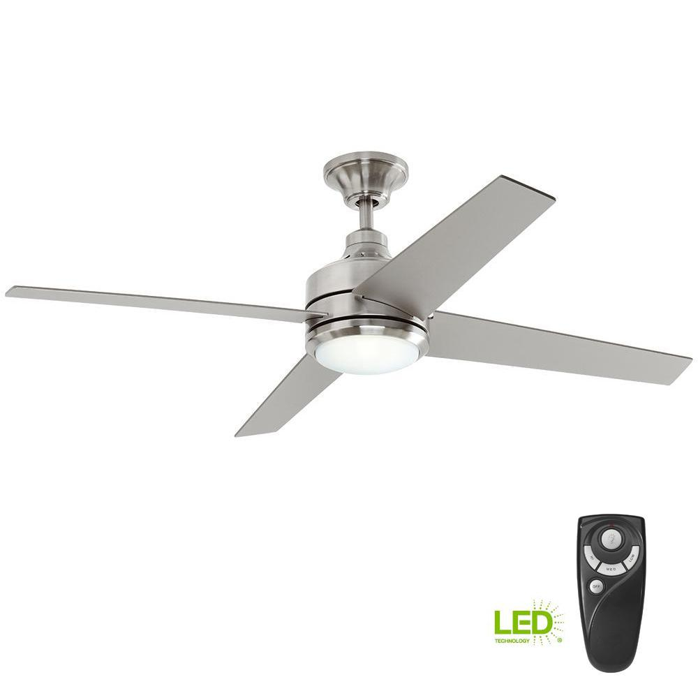 Home Decorators Collection Mercer 52 In Led Indoor Brushed Nickel regarding sizing 1000 X 1000