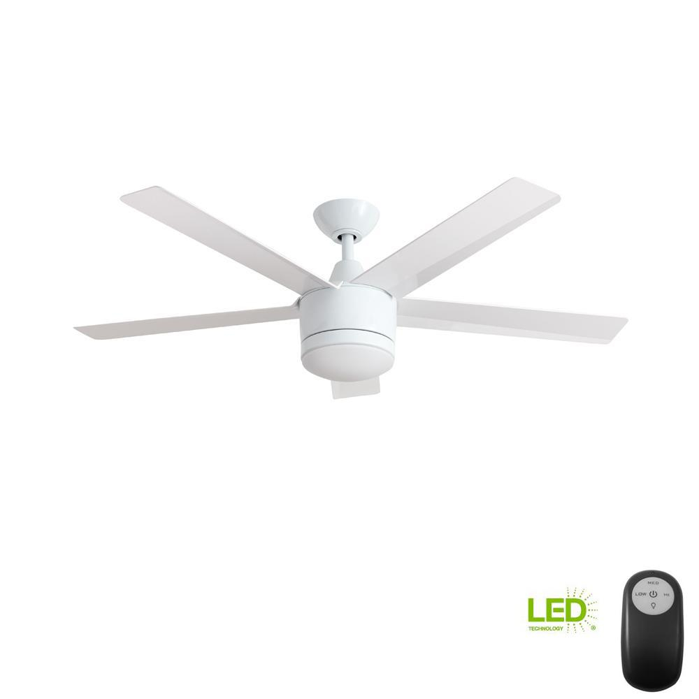 Home Decorators Collection Merwry 52 In Integrated Led Indoor White for dimensions 1000 X 1000