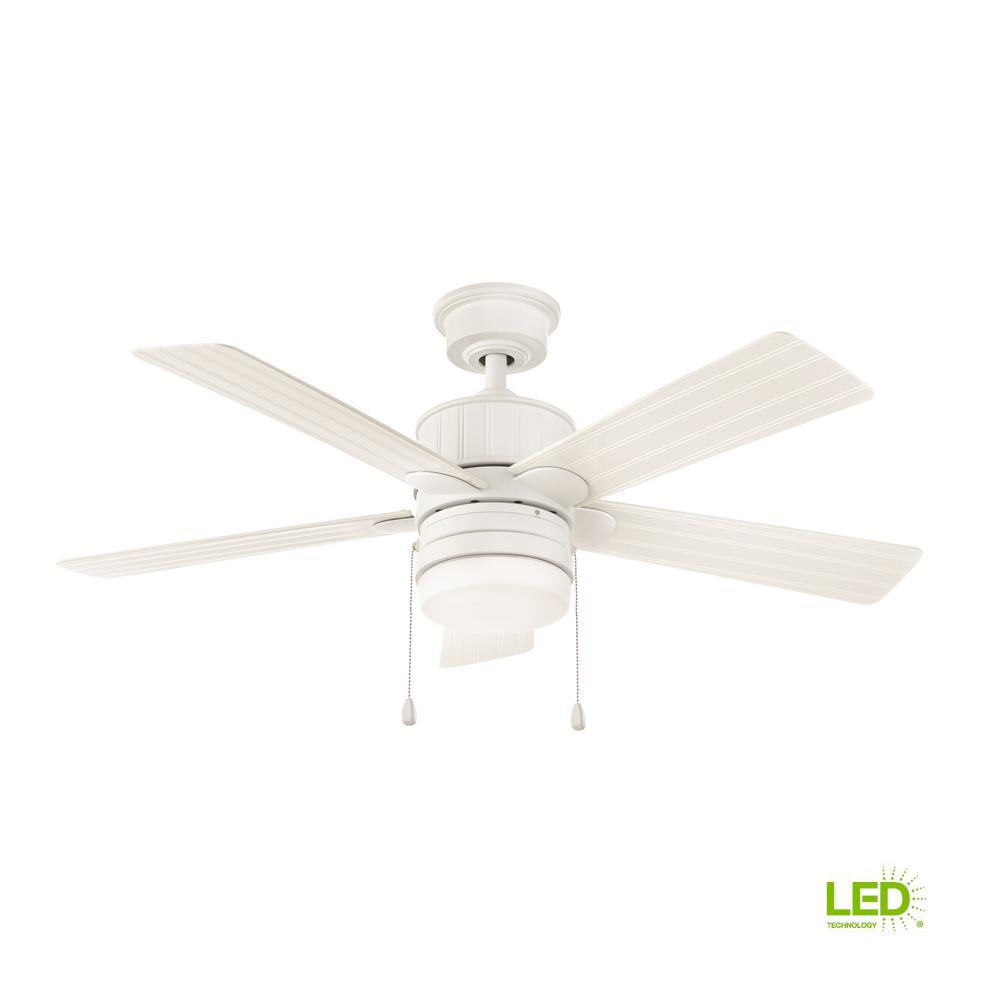 Home Decorators Collection Piersson 44 In Led Matte White Ceiling with dimensions 1000 X 1000